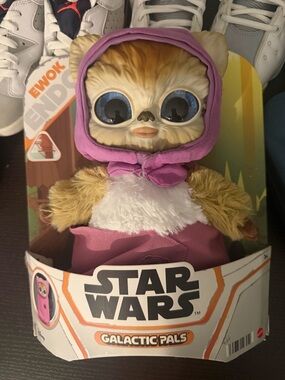 Star Wars Ewok Plush with Pink Hood and Blue Eyes
